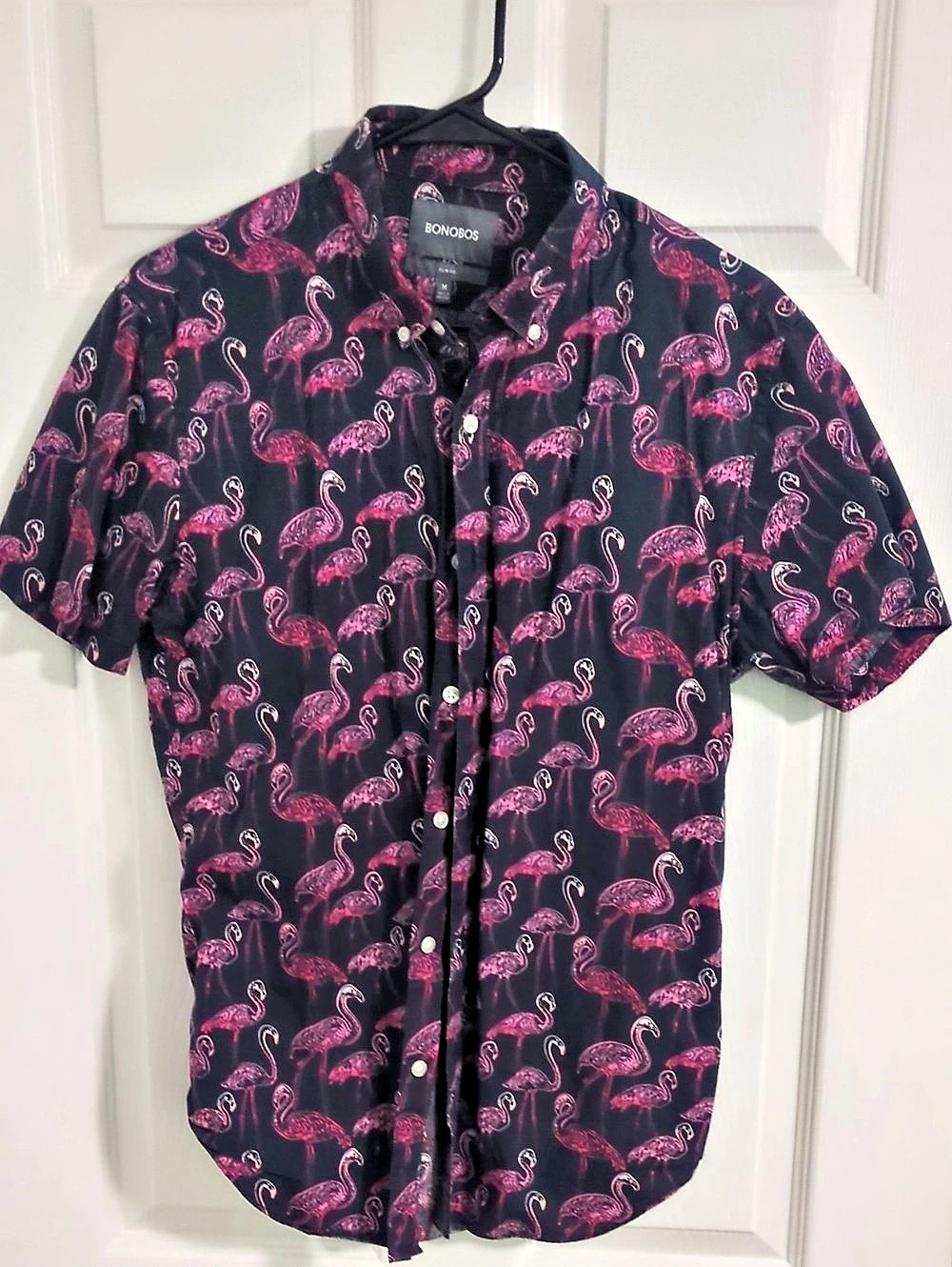 Bonobos Riviera Short Sleeve Shirt Flamingo Print Flamingo Print Shirt Medium